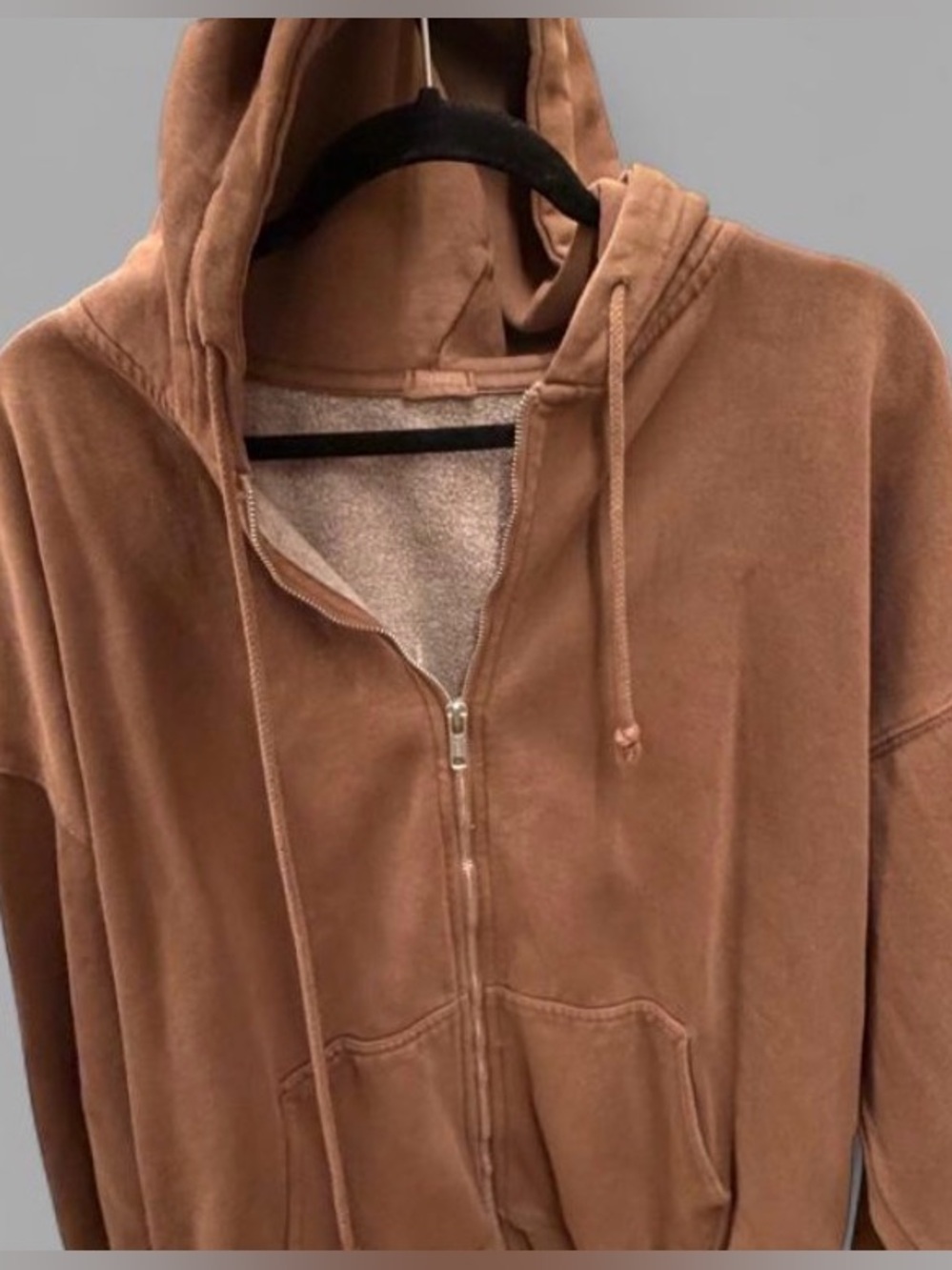Hollister Brown Full-Zip Hoodie